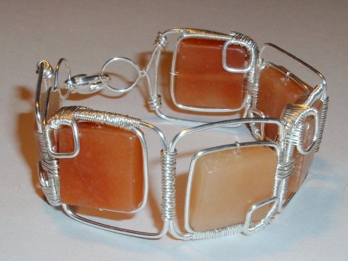 Abby Hook's Squares Bracelet - , Contemporary Wire Jewelry, Wire Wrapping, Wrapping, Wire Wrapping Jewelry, Weaving, Wire Weaving, Weaving Wire, squares bracelet